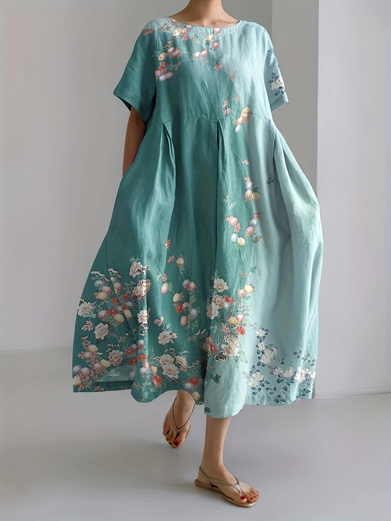 Mila™ | Pastelkleurige Bloemenjurk