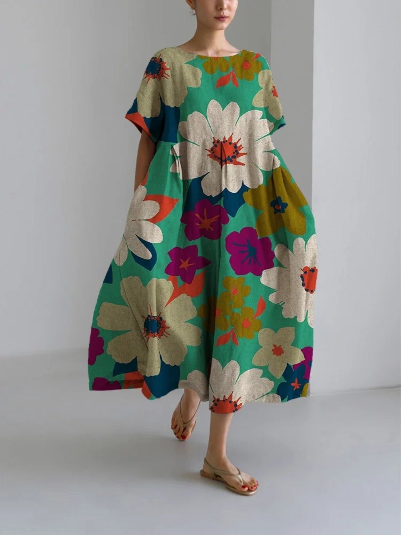 Fleurine™ | Boho Stijl Jurk Met Bloemen