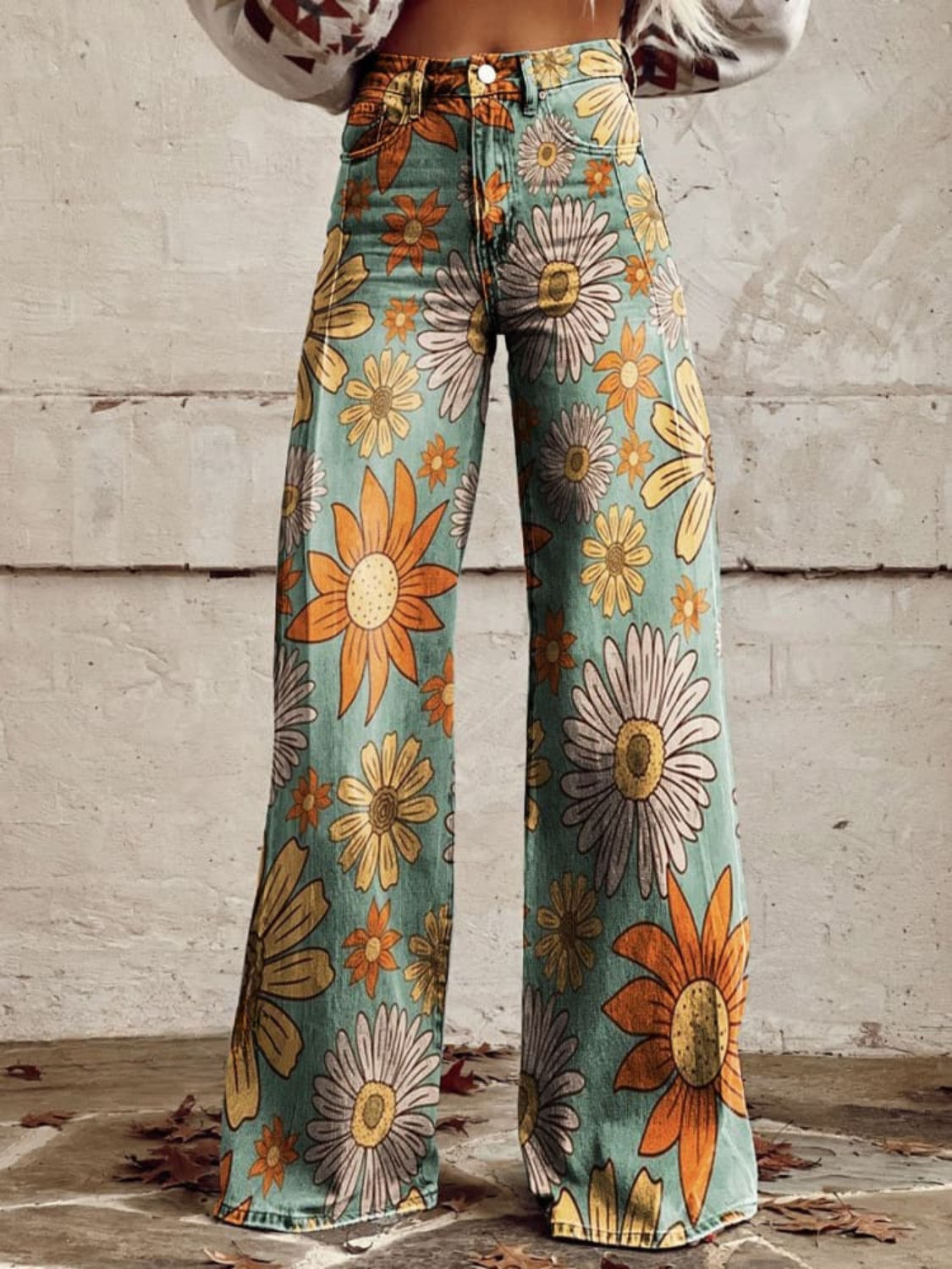 CIRILLA | Palazzo Broek met Retro Bloemenpatroon