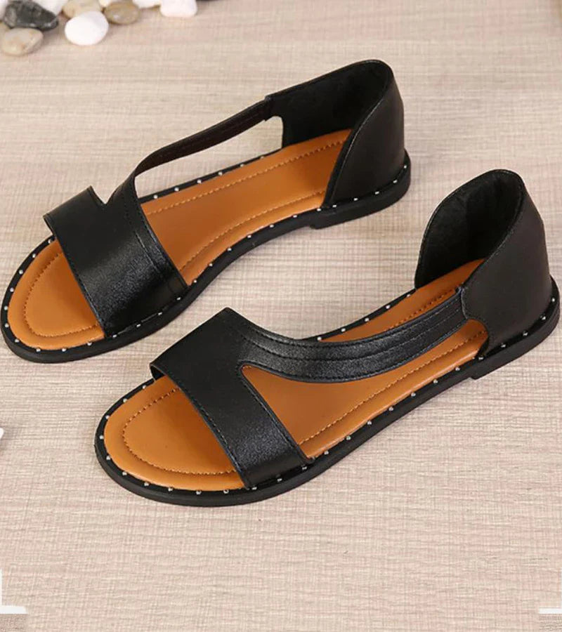 Diana | Sandalen met open teen en decoratieve studs