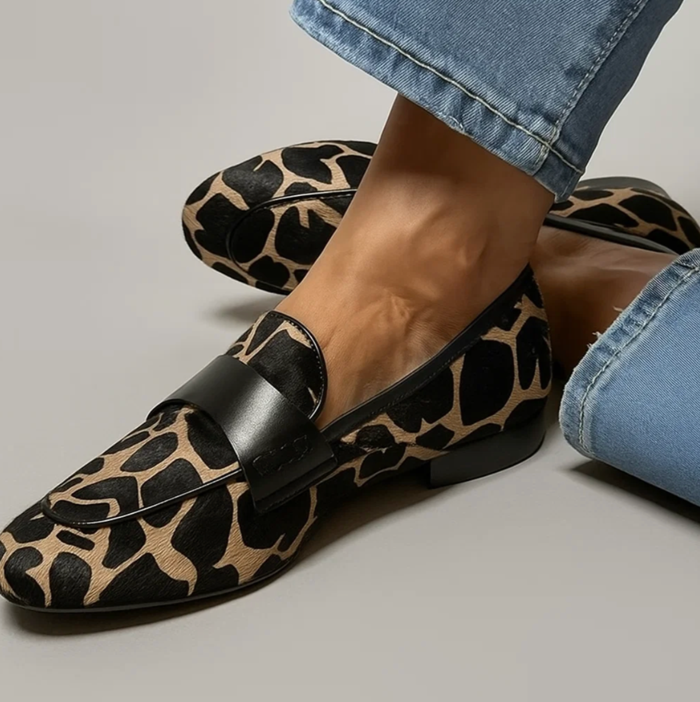 Romy™ | Loafer met Dierenprint