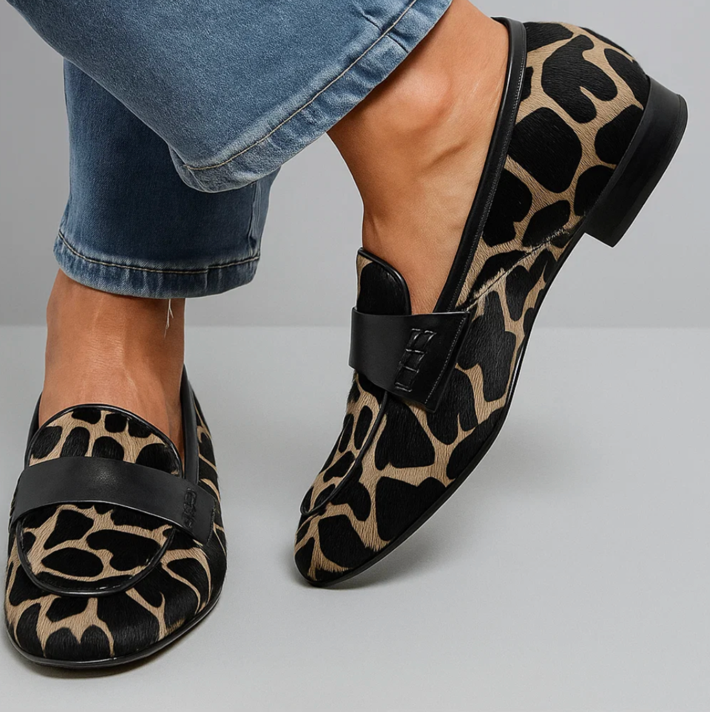Romy™ | Loafer met Dierenprint