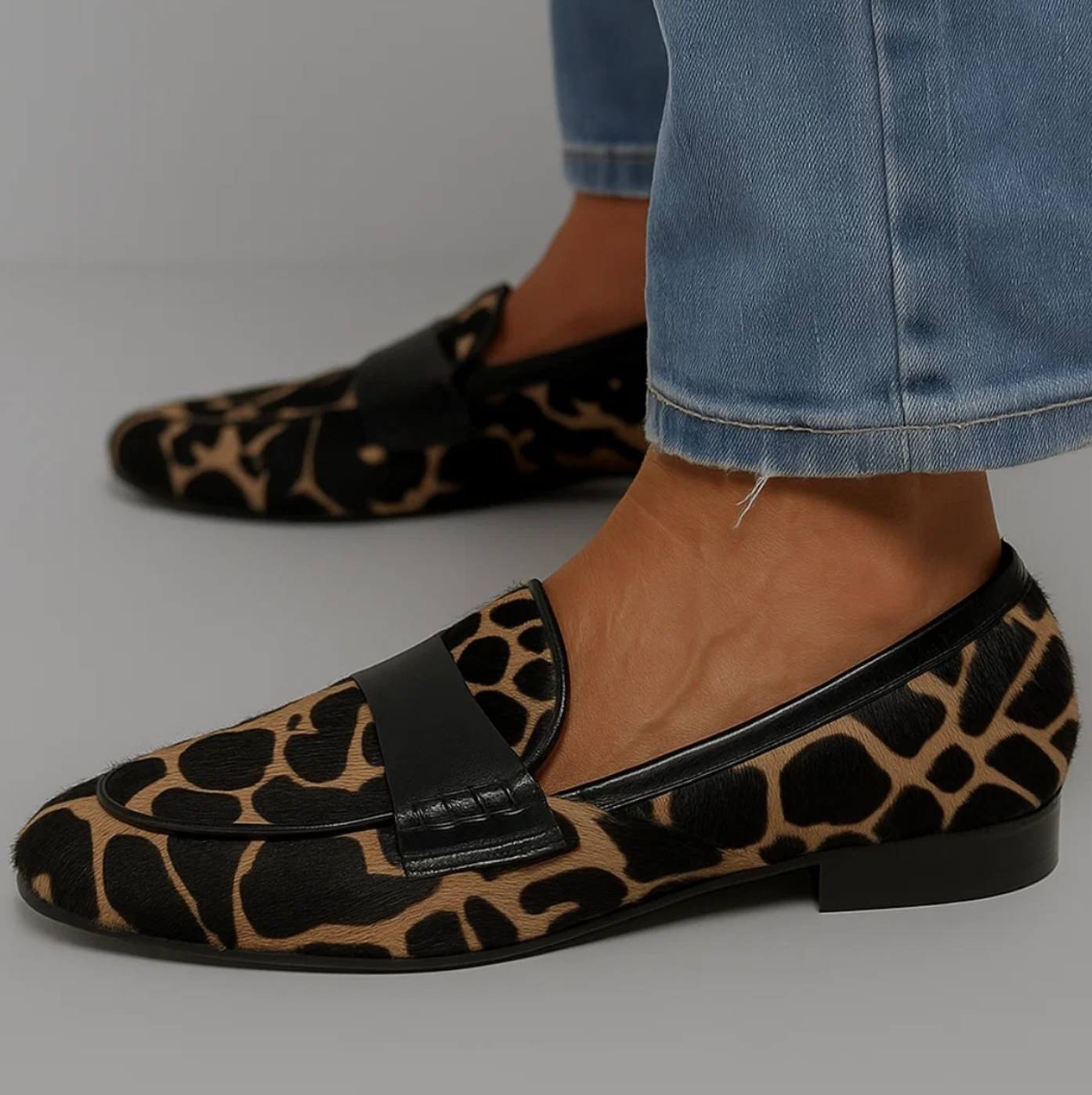 Romy™ | Loafer met Dierenprint