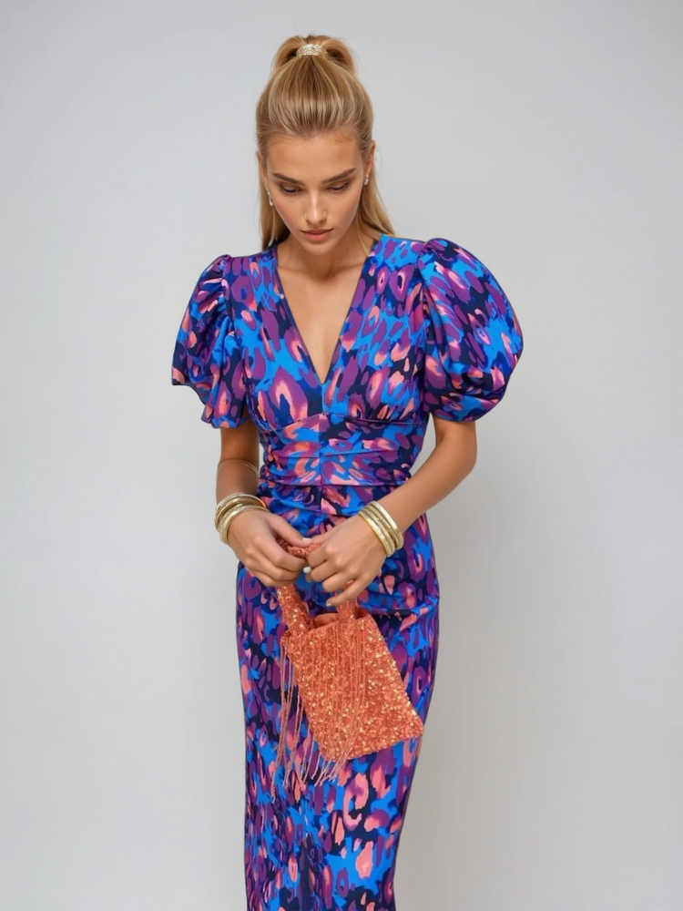 Arielle™ | Midi-jurk met Kleur en Klasse – Comfort en Stijl Gecombineerd